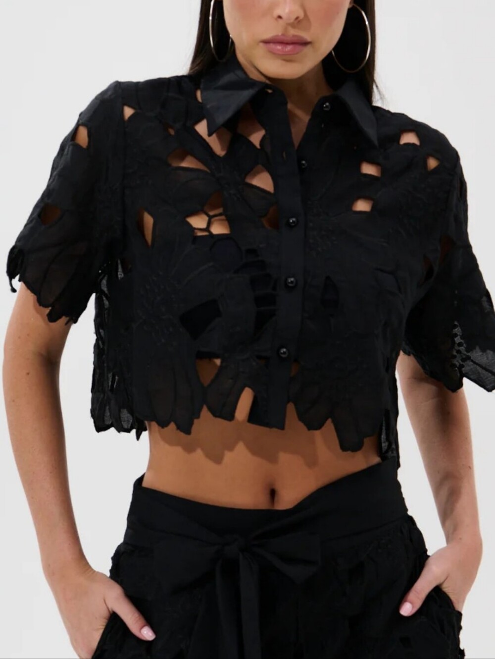 AKIRA | Bundle Dolly Floral Lace Top & Palazzo Pant - Picture 3 of 9